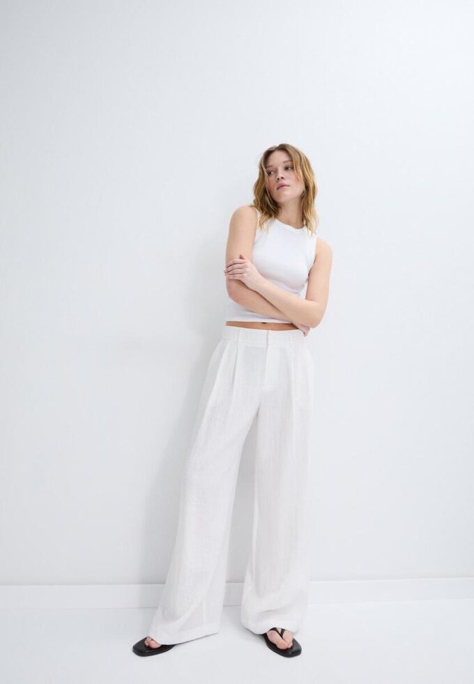 Verstelbare broek met Wide Leg pijpen