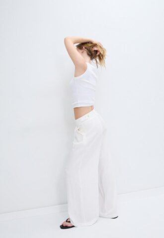 Verstelbare broek met Wide Leg pijpen