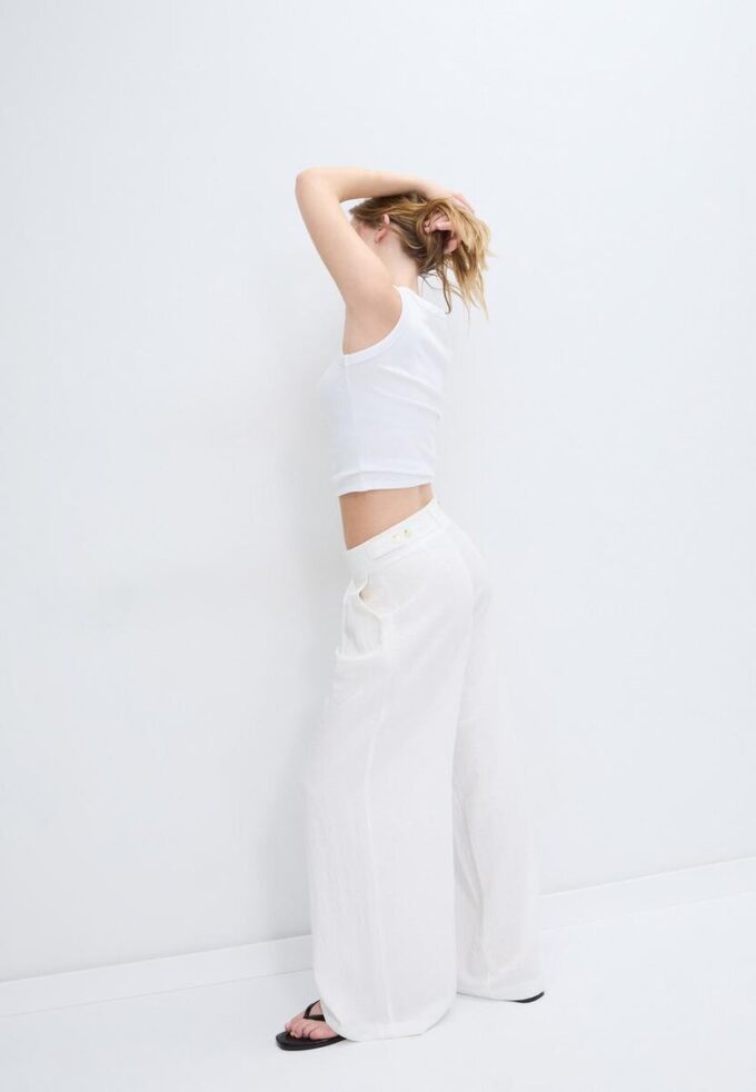 Verstelbare broek met Wide Leg pijpen