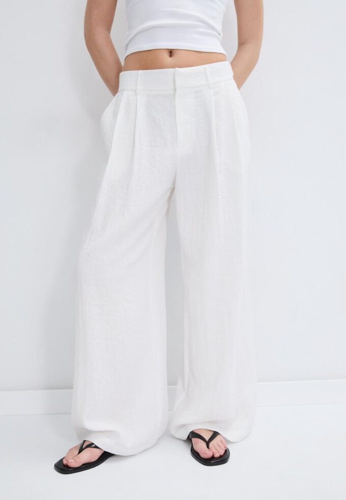 Verstelbare broek met Wide Leg pijpen