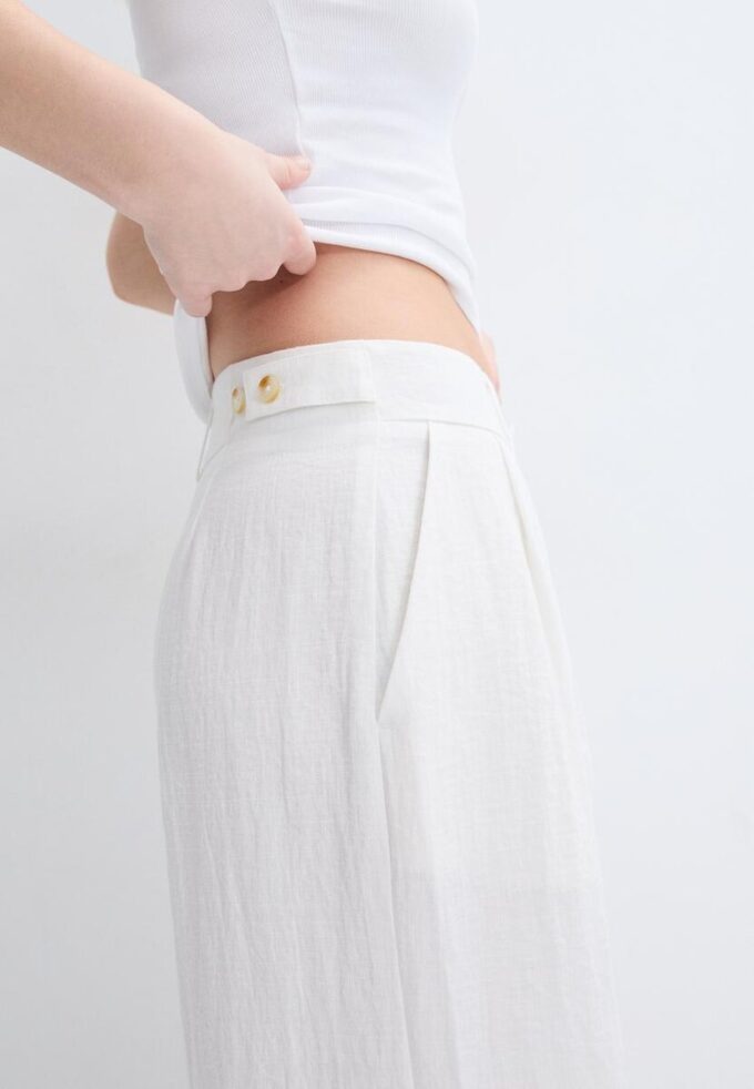 Verstelbare broek met Wide Leg pijpen