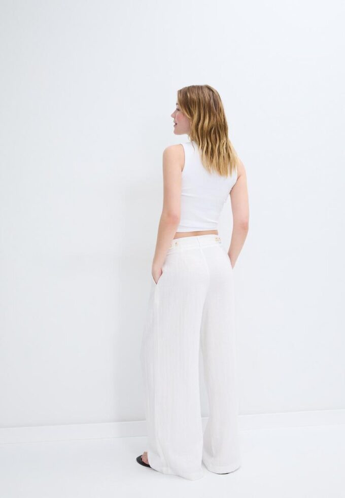 Verstelbare broek met Wide Leg pijpen
