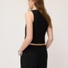 Vest met knopen in linnenlook