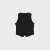 Vest met knopen in linnenlook