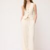 Vest met linnenlook