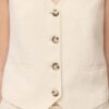 Vest met linnenlook