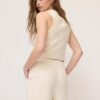 Vest met linnenlook