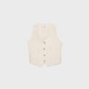 Vest met linnenlook