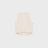 Vest met linnenlook