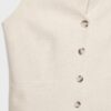 Vest met linnenlook