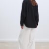 Vloeiend overhemd met linnenlook