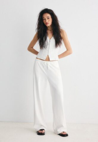 Wide Leg Joggingbroek met wijde pijpen