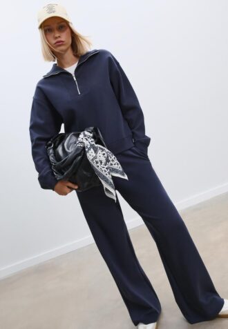 Wide Leg Joggingbroek met wijde pijpen