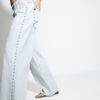 Wide Leg loszittende jeans met studs