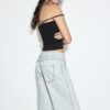 Wide Leg loszittende jeans met studs