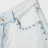 Wide Leg loszittende jeans met studs