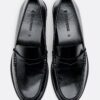 Zwarte loafers met leerlook