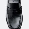 Zwarte loafers met leerlook